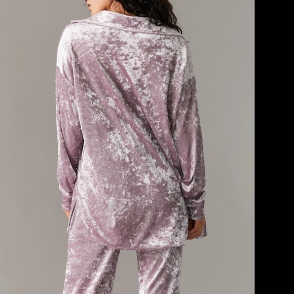 Brand NEW NWT Ladies Playboy Purple Crushed Velour Shacket velvet soft feel top - Picture 5 of 17